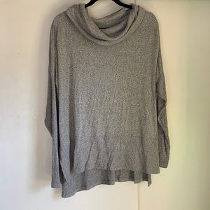 Maurices Slouchy Turtle Neck Lightweight Tunic Sweater Heathered Tan/gray XXL